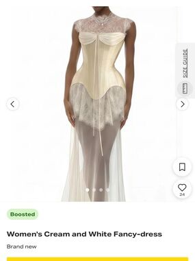 Miss rosier Sheer Lace Corset Gown